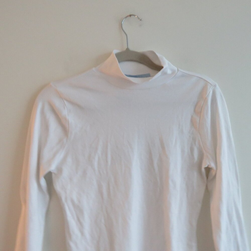 HILL HOUSE HOME The Luna Bodysuit in White Jersey Minimalist Neutral - Size S - Picture 5 of 15